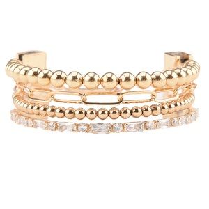 Victoria Emerson Adjustable Clasp Stacked Bracelet.